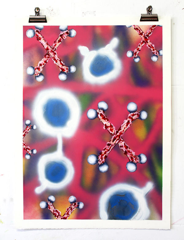 sans titre, acrylique sur papier, 56X76cm, 2022