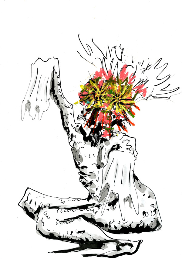 sans titre, technique mixte sur papier, 21x29,7cm, 2018