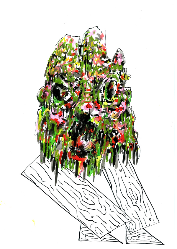 sans titre, technique mixte sur papier, 21x29,7cm, 2018