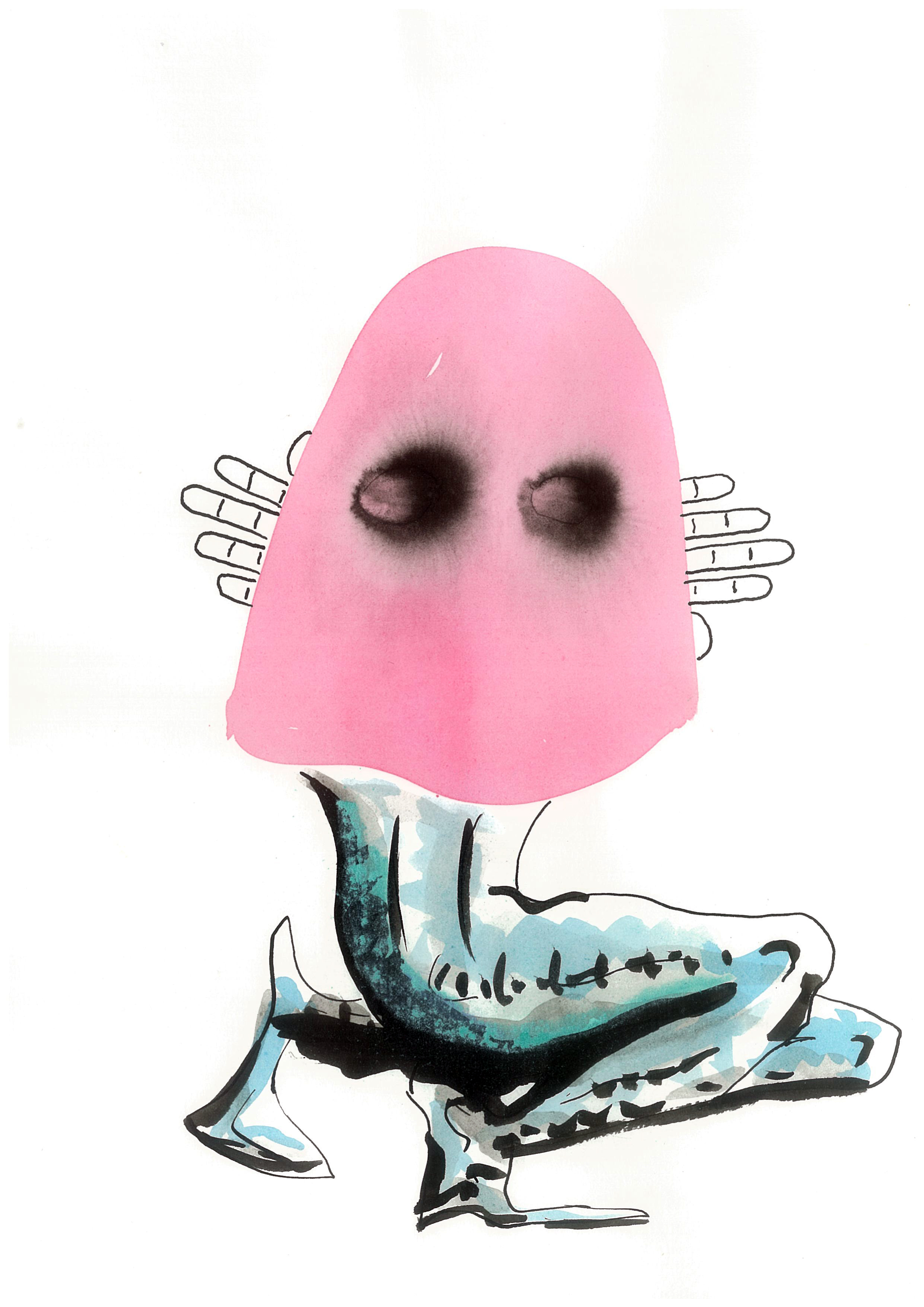 sans titre, technique mixte sur papier, 21x29,7cm, 2018