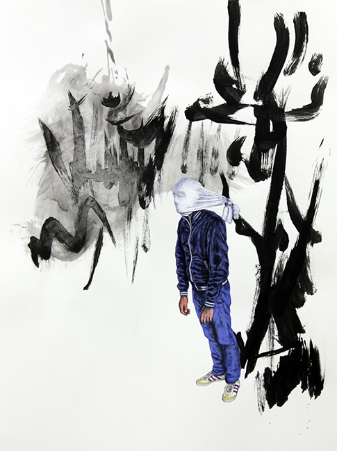 sans-titre, 2013, 50x65 cm acrylique et encre sur papier