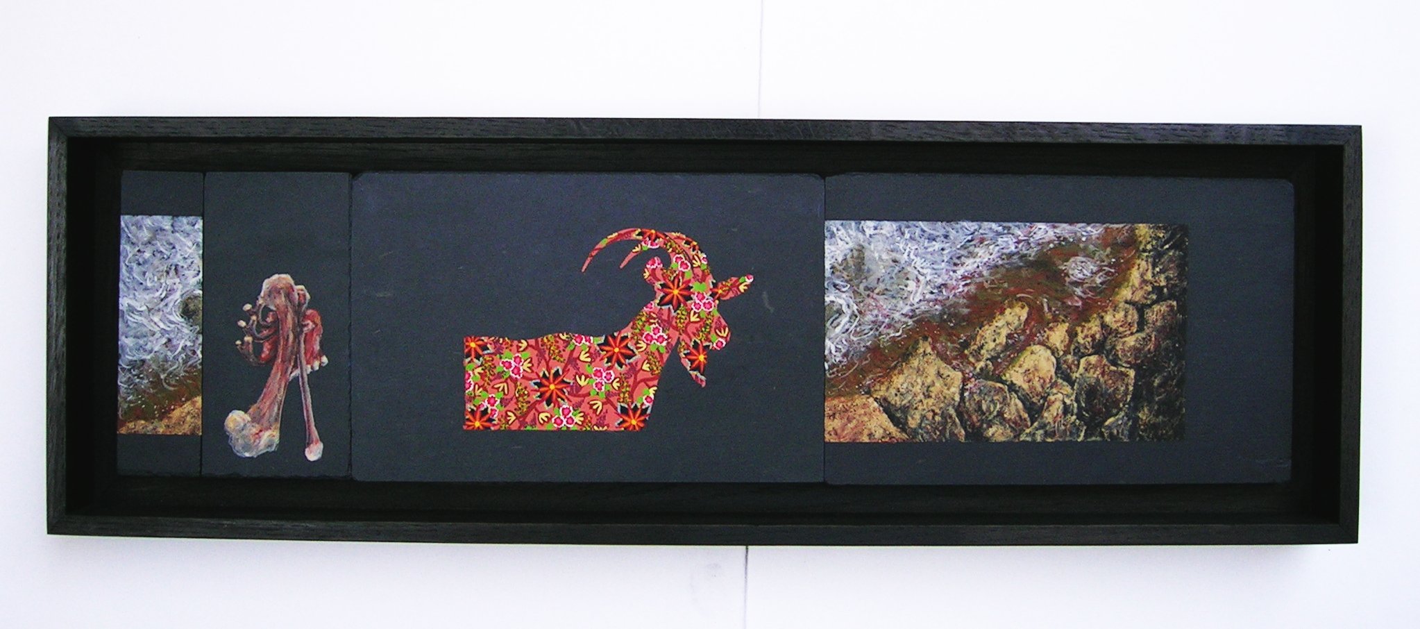 sans-titre, tempera sur ardoise, 63x15,5cm, 2004