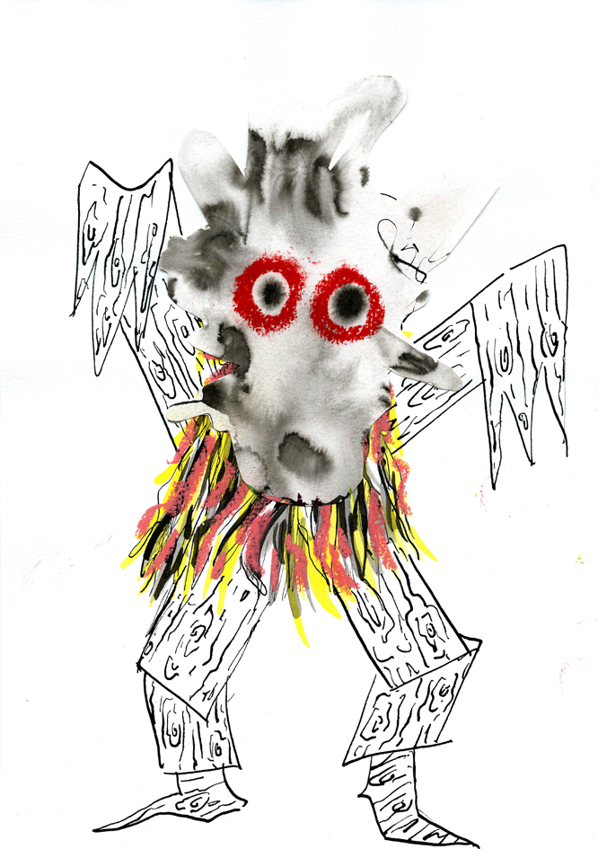 sans titre, technique mixte sur papier, 21x29,7cm, 2018