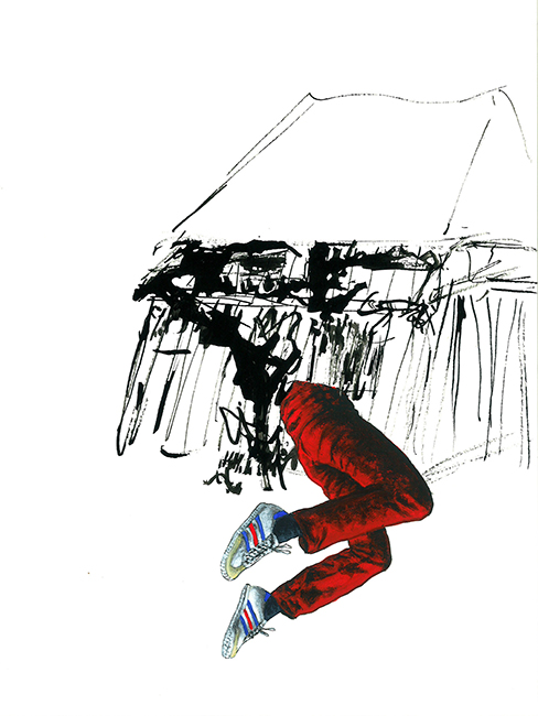 sans-titre, 2013, 24x32 cm acrylique et encre sur papier