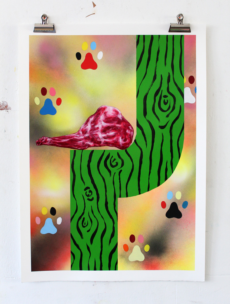 sans titre, acrylique sur papier, 56X76cm, 2022