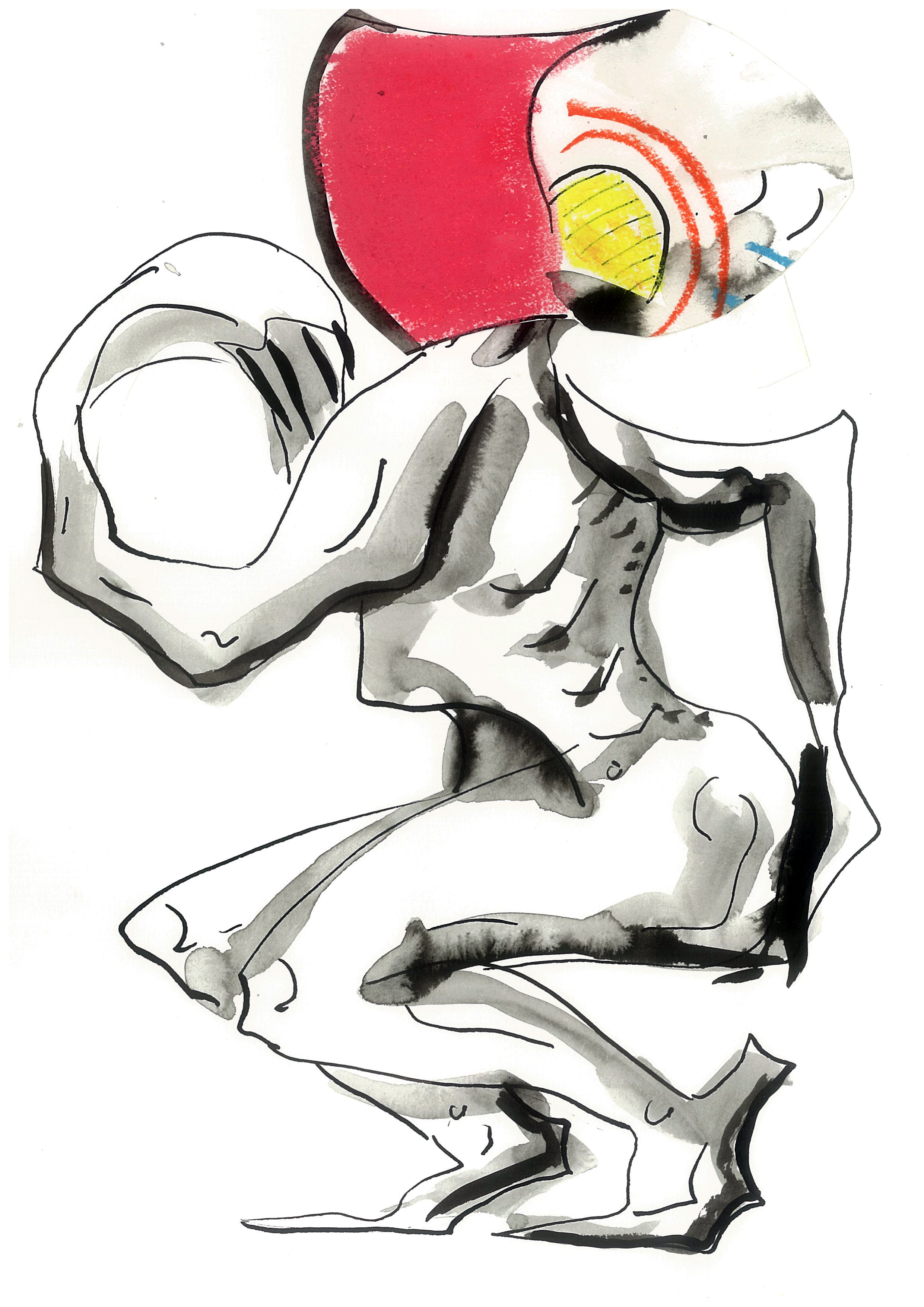 sans titre, technique mixte sur papier, 21x29,7cm, 2018