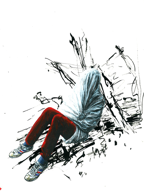 sans-titre, 2013, 24x32 cm acrylique et encre sur papier