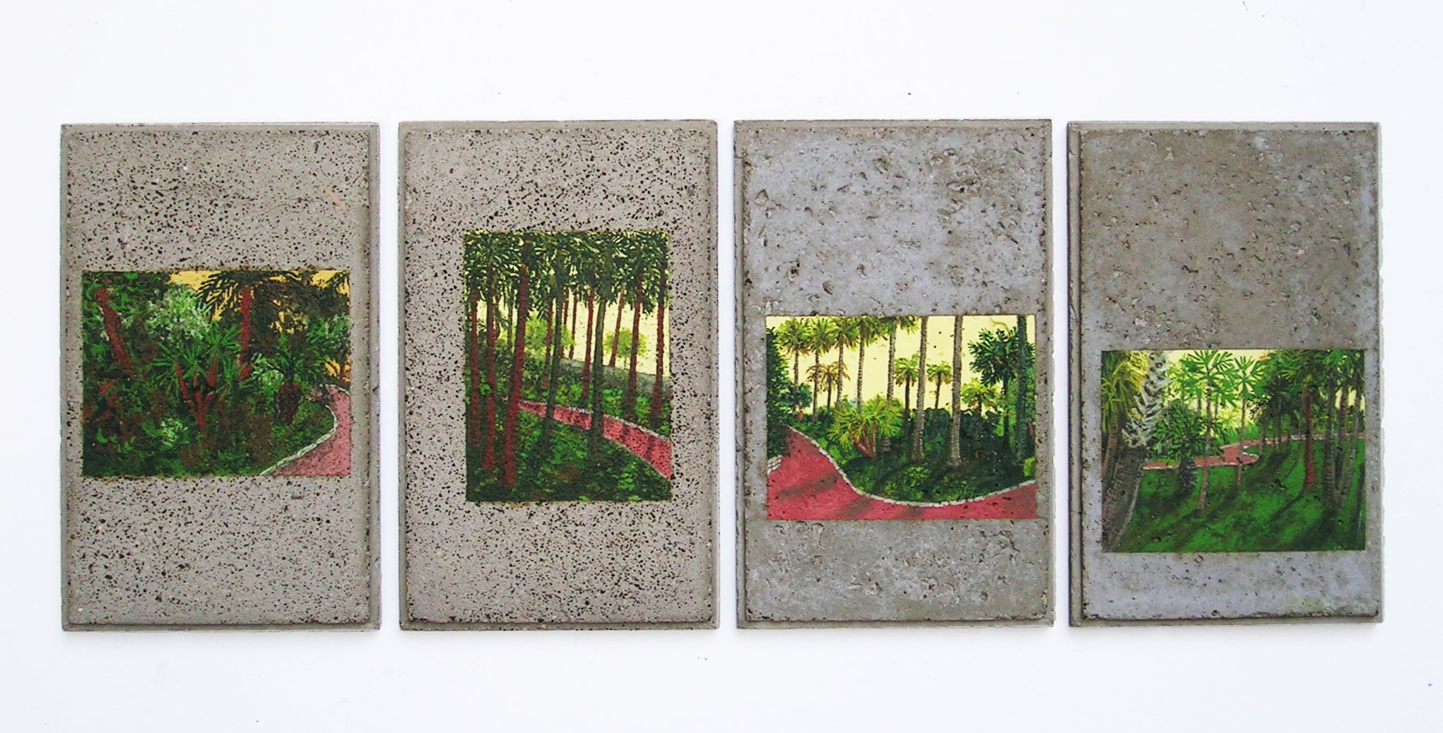 sans-titre, tempera sur béton, 58x22cm, 2004