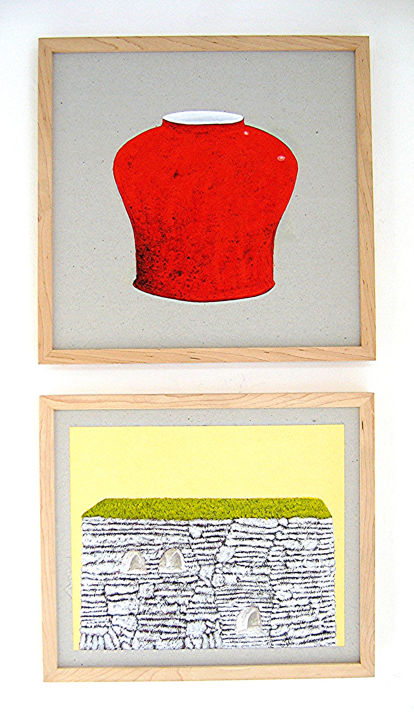 sans-titre, tempera sur carton, 2x (33x33cm), 2004