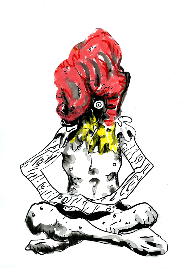 sans titre, technique mixte sur papier, 21x29,7cm, 2018