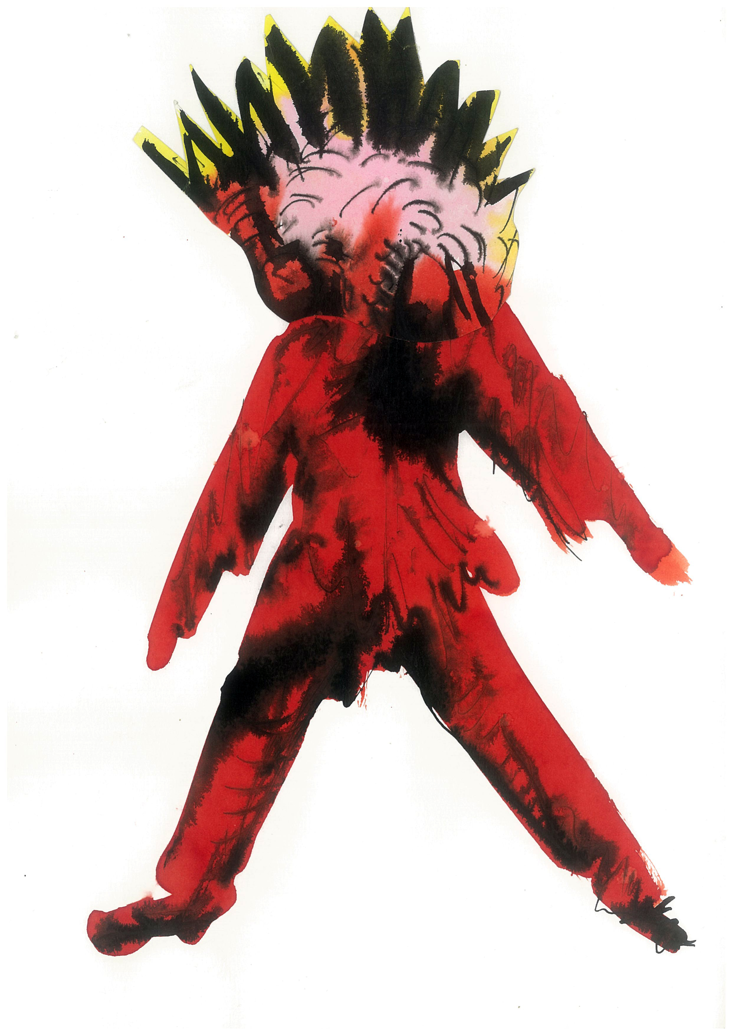 sans titre, technique mixte sur papier, 21x29,7cm, 2022