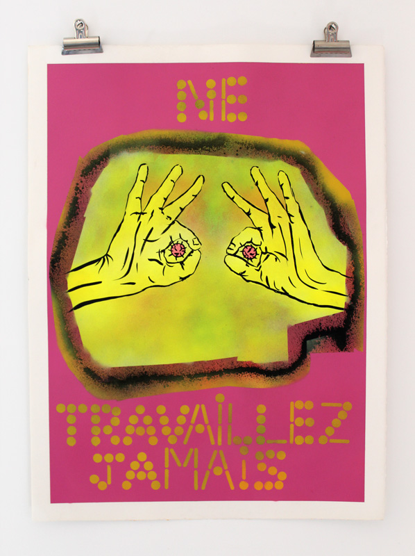 sans titre, acrylique et encre sur papier, 56X76cm, 2020
