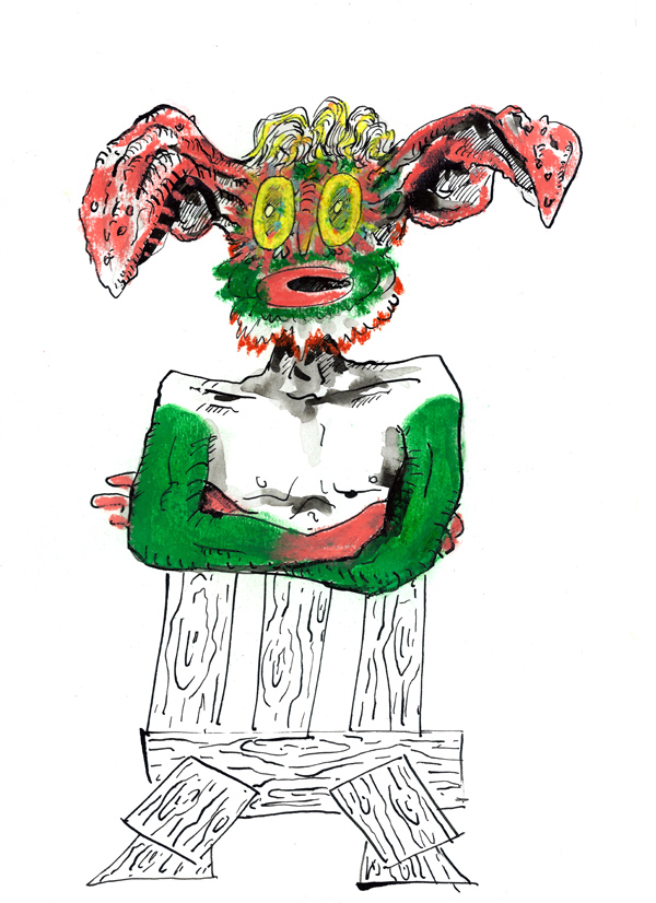sans titre, technique mixte sur papier, 21x29,7cm, 2018