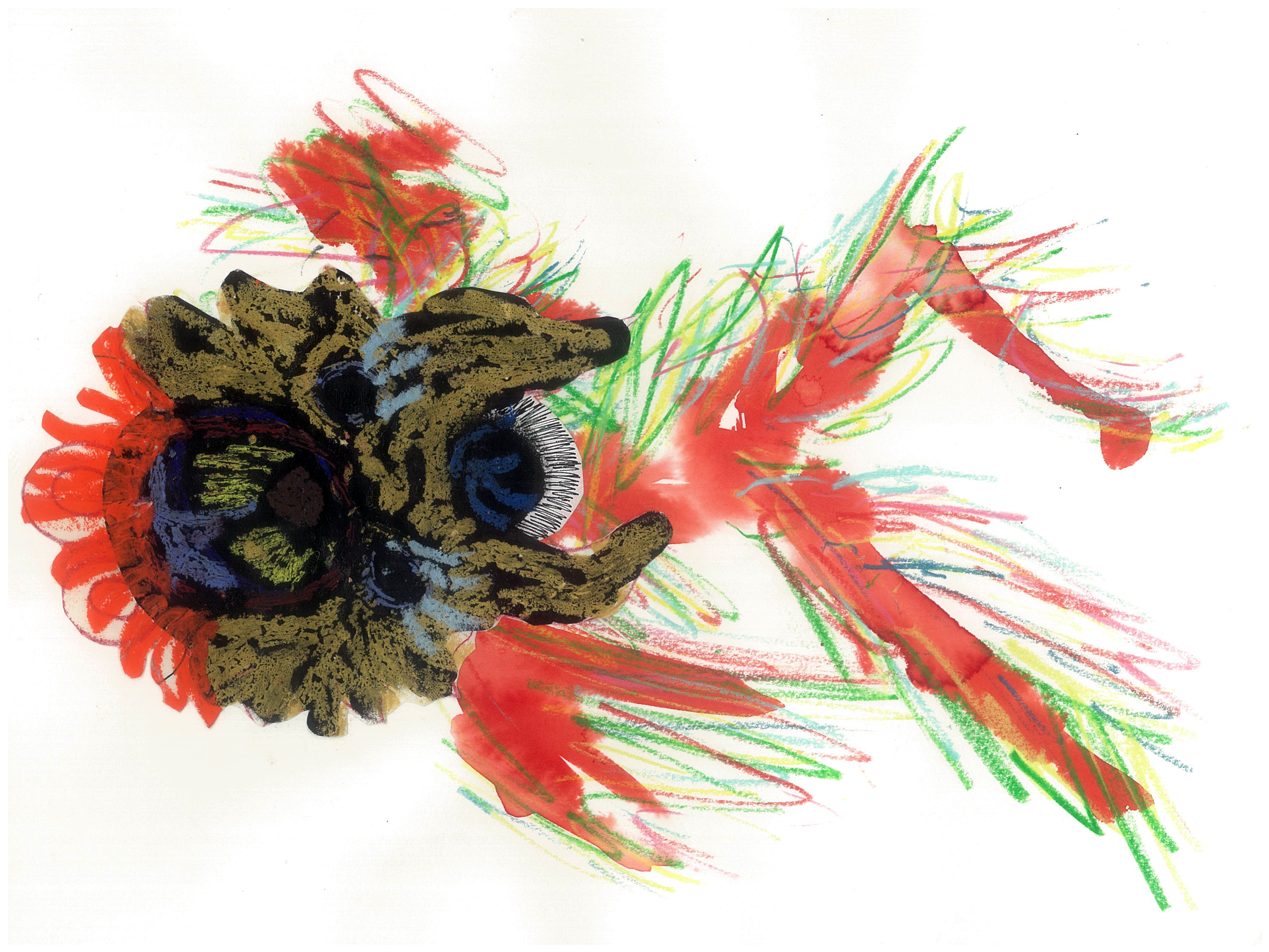 sans titre, technique mixte sur papier, 24x32cm, 2023