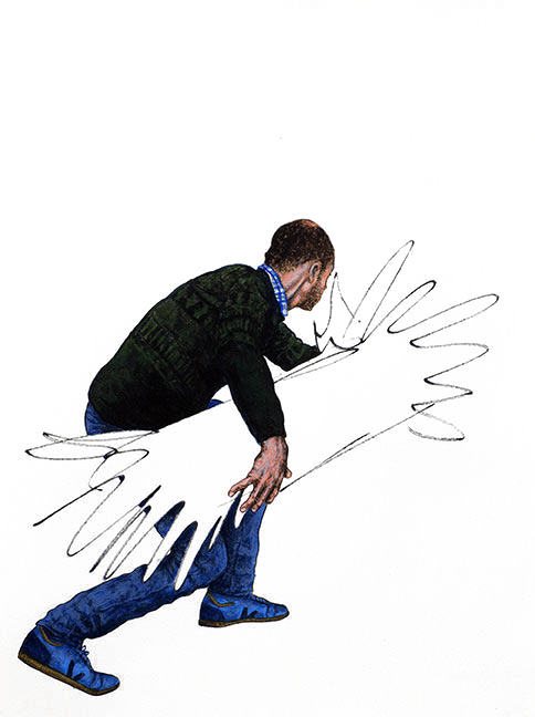 sans-titre, 2014, 24x32 cm acrylique et encre sur papier