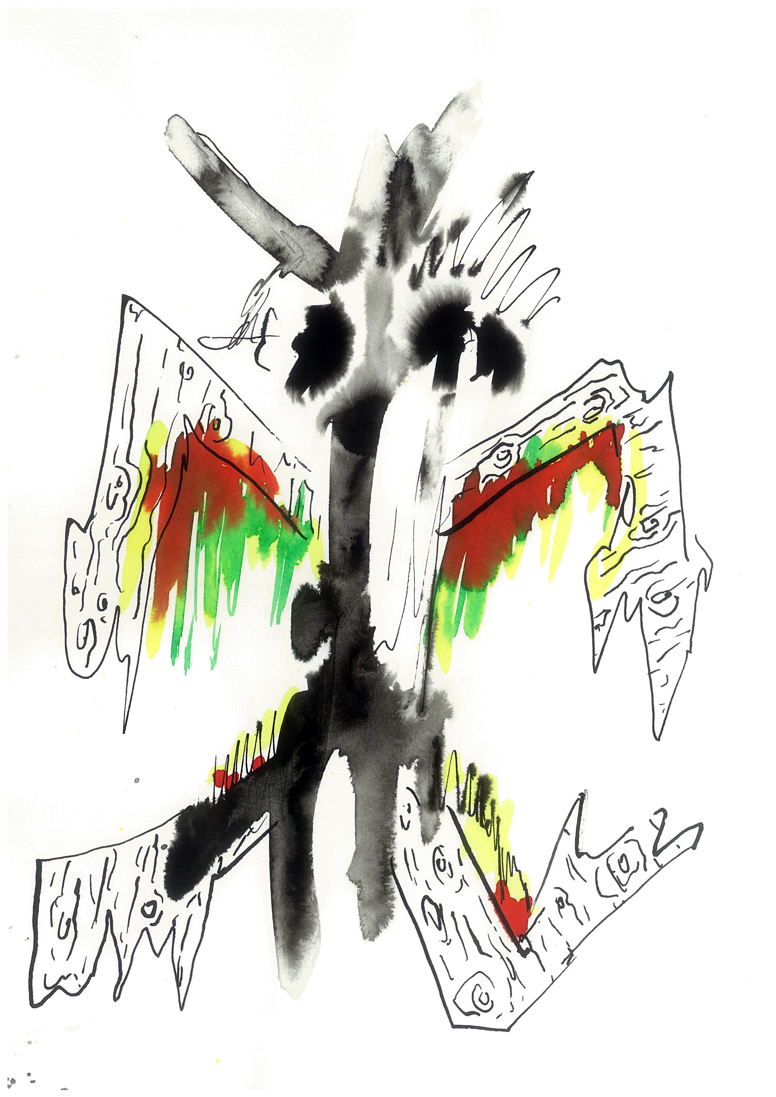 sans titre, technique mixte sur papier, 21x29,7cm, 2018