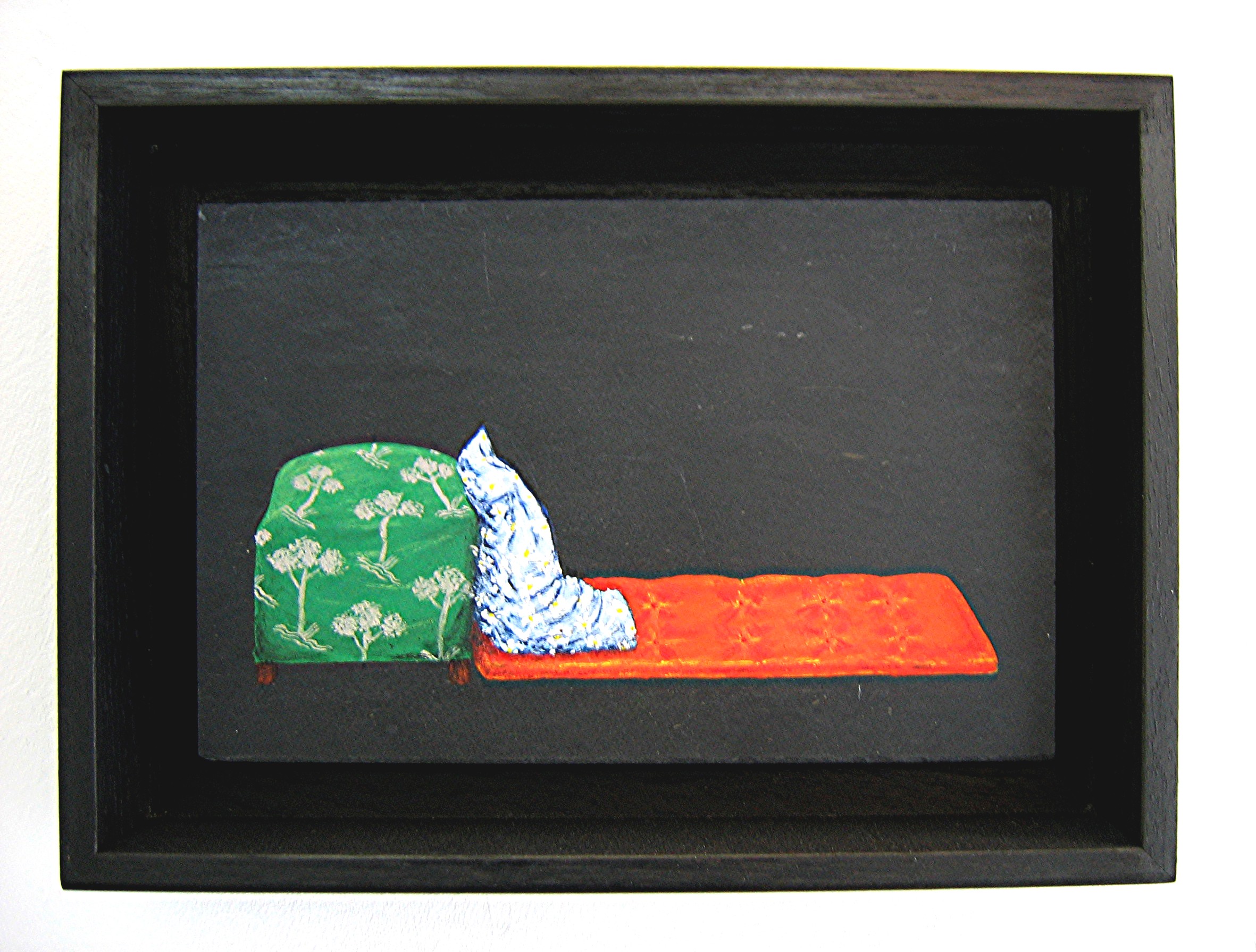 sans-titre, tempera sur ardoise, 23,5x15,5cm, 2005