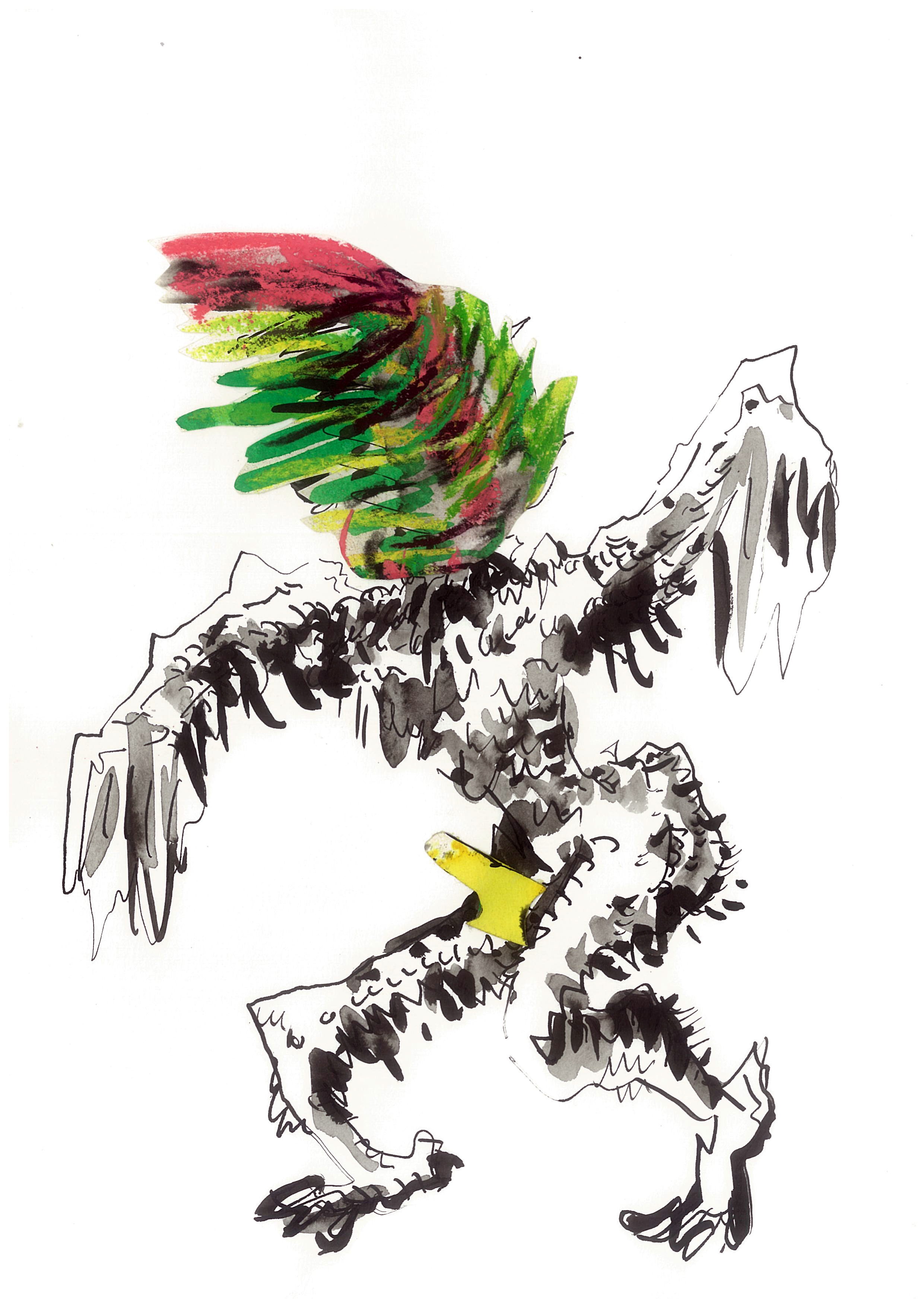 sans titre, technique mixte sur papier, 21x29,7cm, 2018