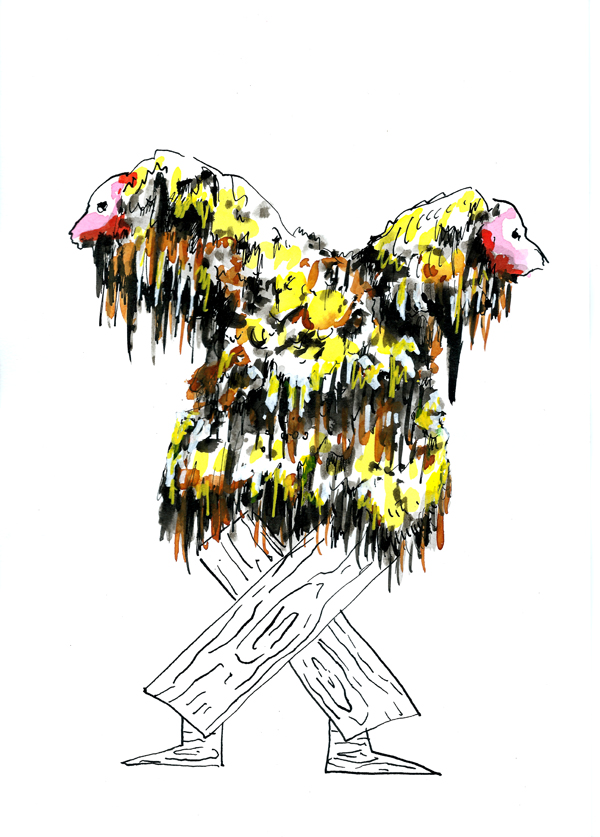 sans titre, technique mixte sur papier, 21x29,7cm, 2018
