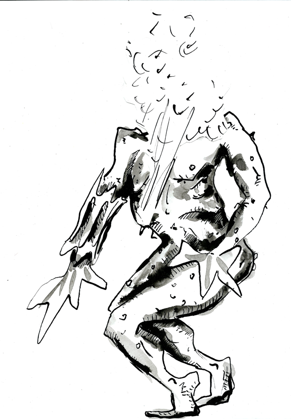 sans titre, technique mixte sur papier, 21x29,7cm, 2018