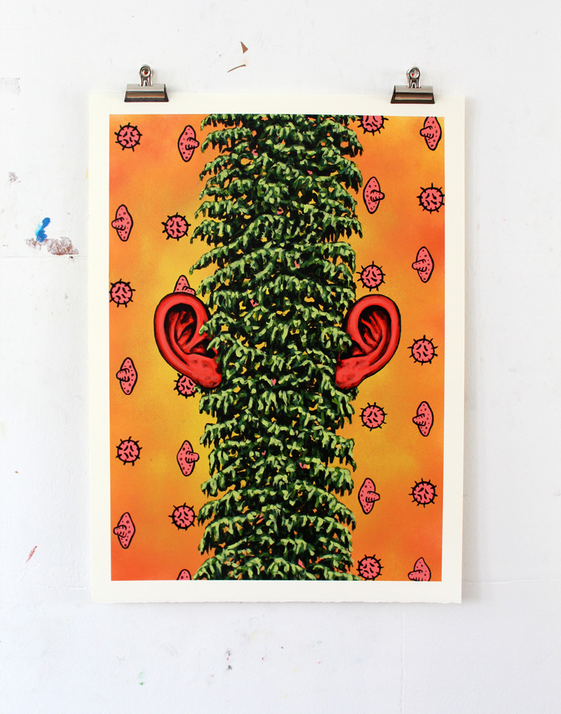 sans titre, acrylique sur papier, 56X76cm, 2021