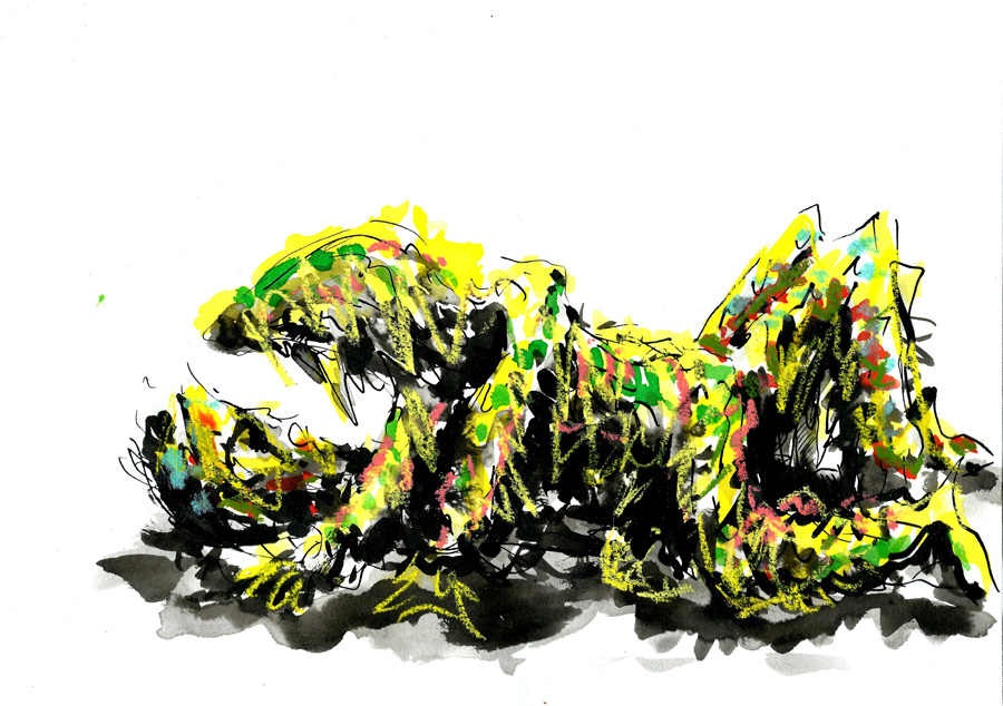 sans titre, technique mixte sur papier, 21x29,7cm, 2018