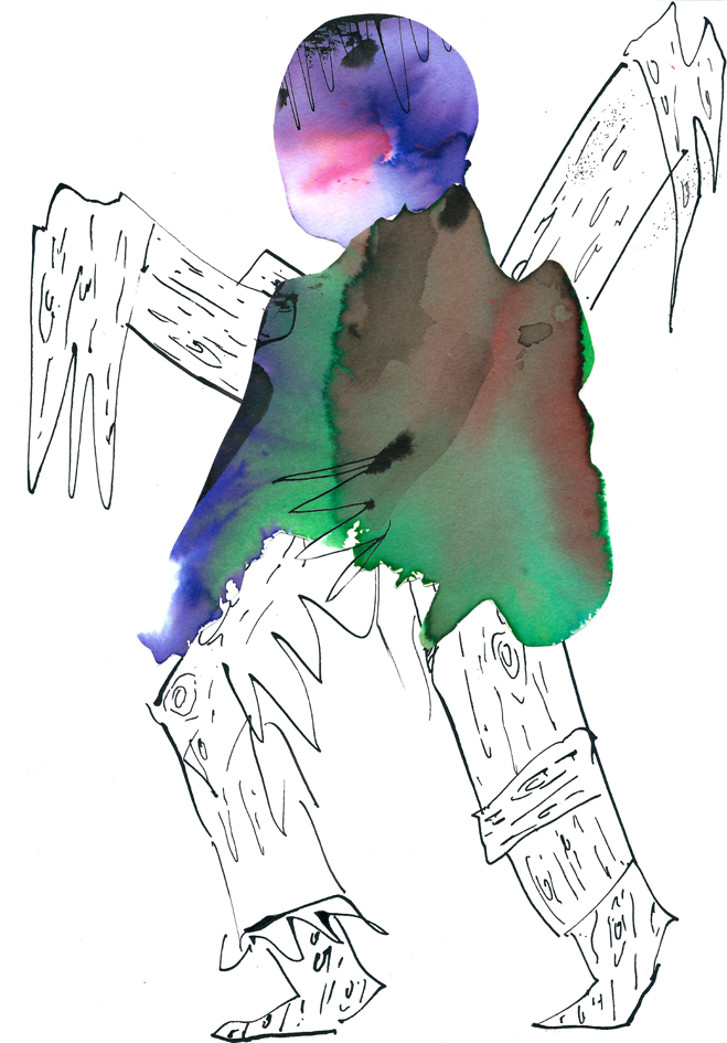 sans titre, technique mixte sur papier, 21x29,7cm, 2018