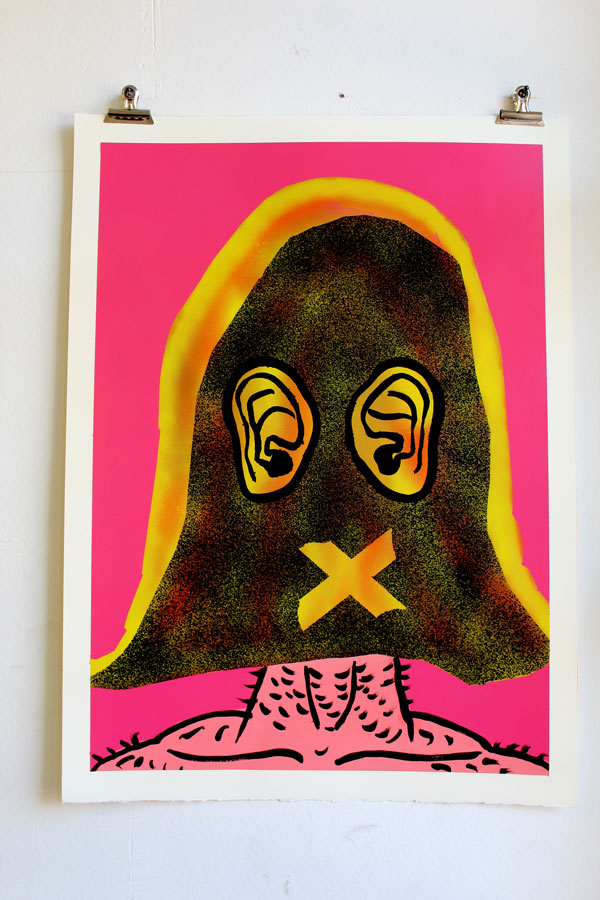sans titre, acrylique et encre sur papier, 56X76cm, 2020