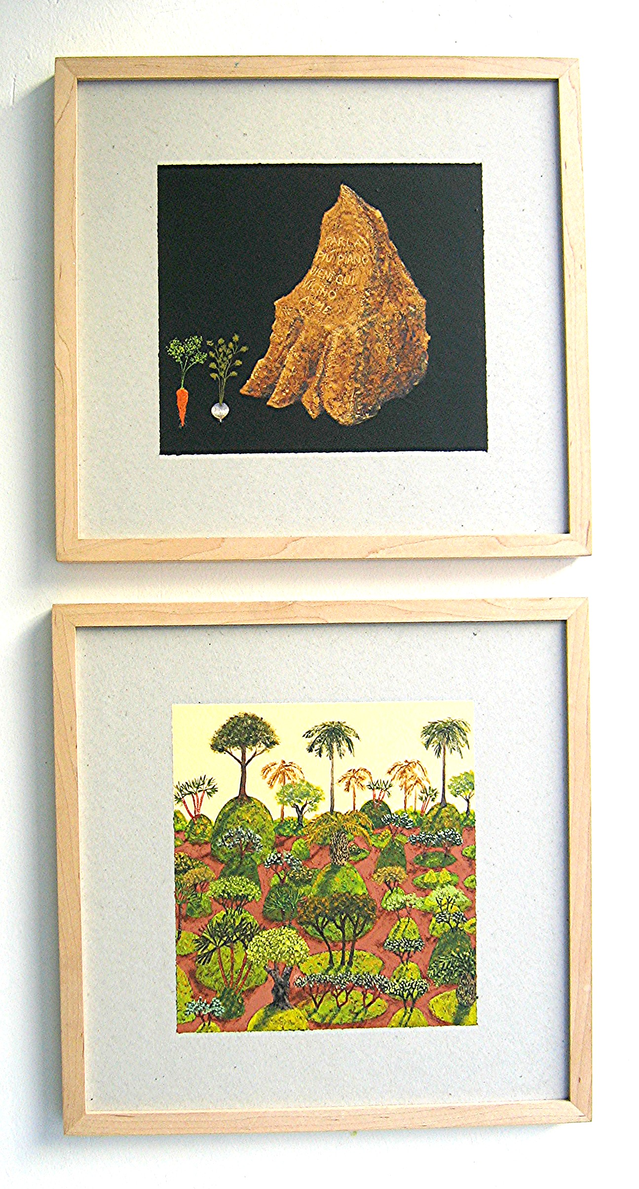 sans-titre, tempera sur carton, 2x (33x33cm), 2004