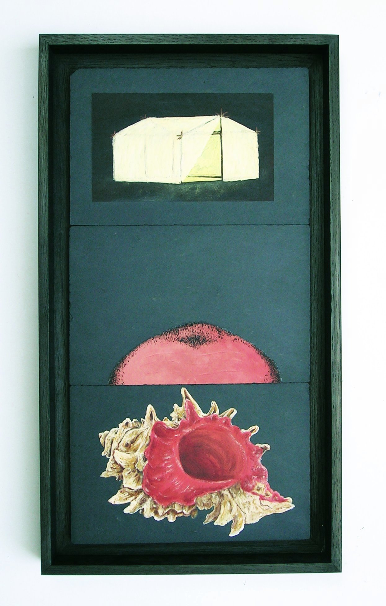 sans-titre, tempera sur ardoise, 51x23,5cm, 2004