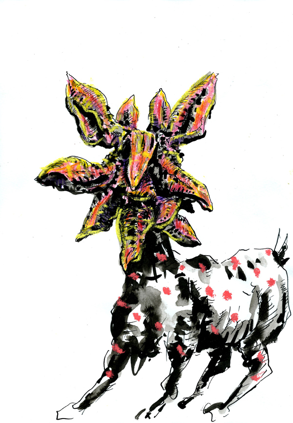sans titre, technique mixte sur papier, 21x29,7cm, 2018