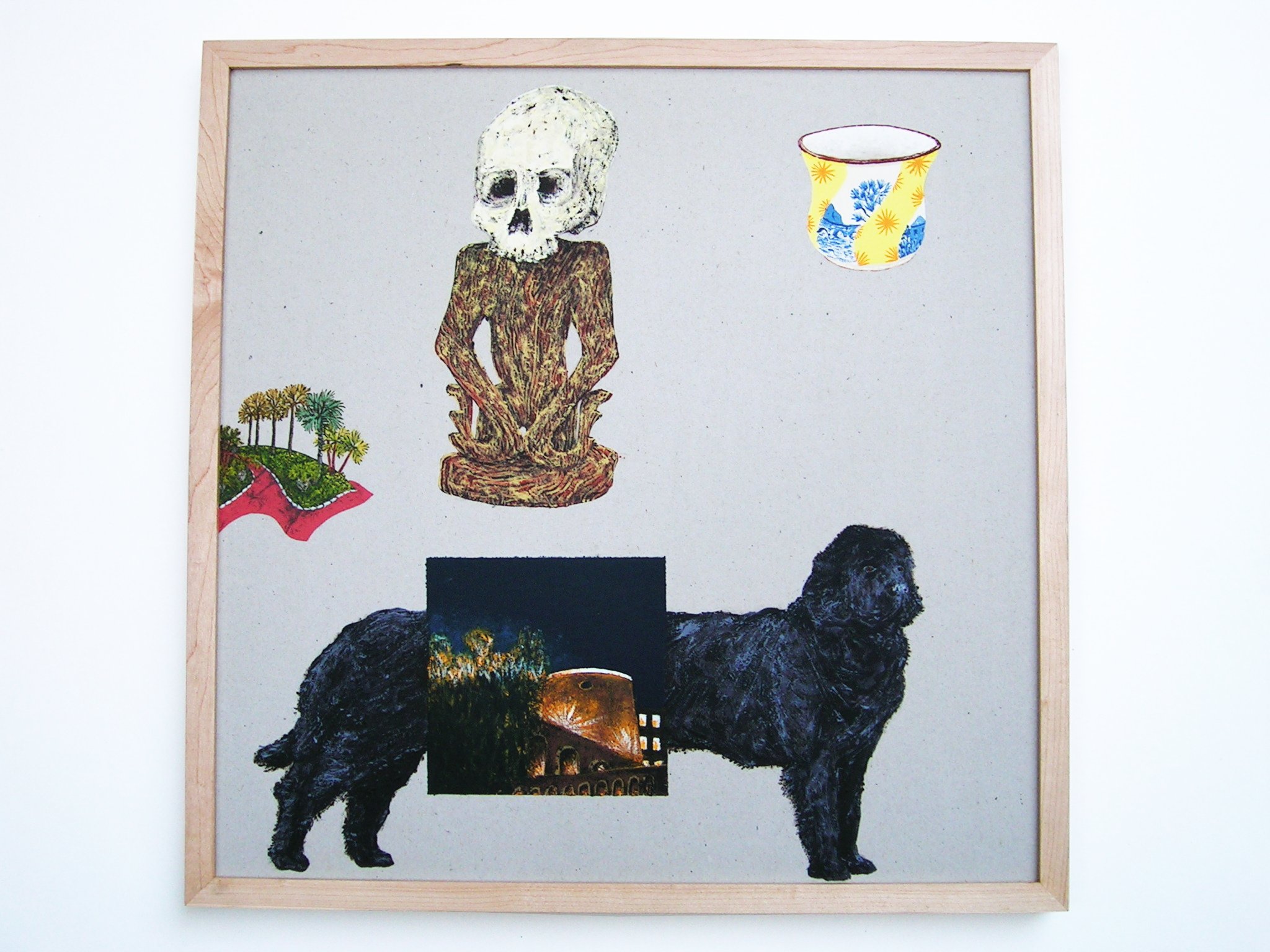 sans-titre, tempera sur carton, 43x43cm, 2004