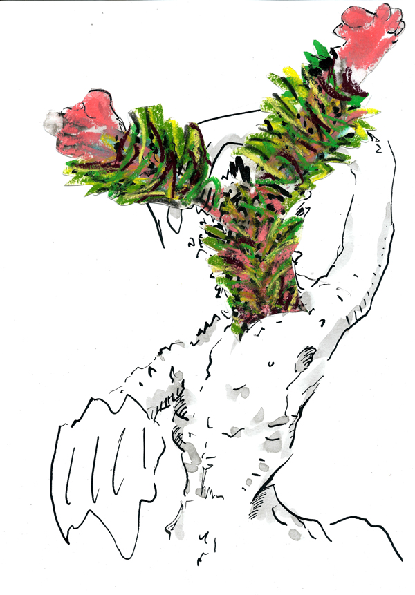 sans titre, technique mixte sur papier, 21x29,7cm, 2018